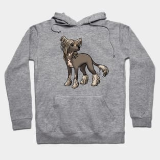 Dog - Chinese Crested Dog - Hairless - Brown and Pink Hoodie